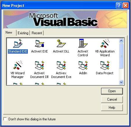 Visual Basic Tutorial Screen 1